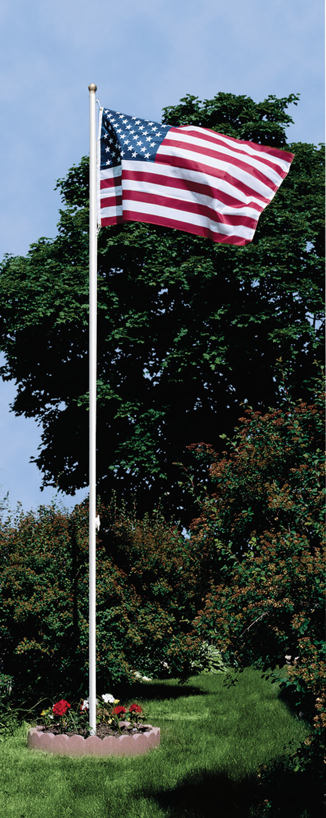 22' sectional flagpole designed for use in Condo & Townhouse sales office