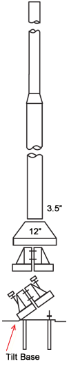 Windsock Step Pole line drawing